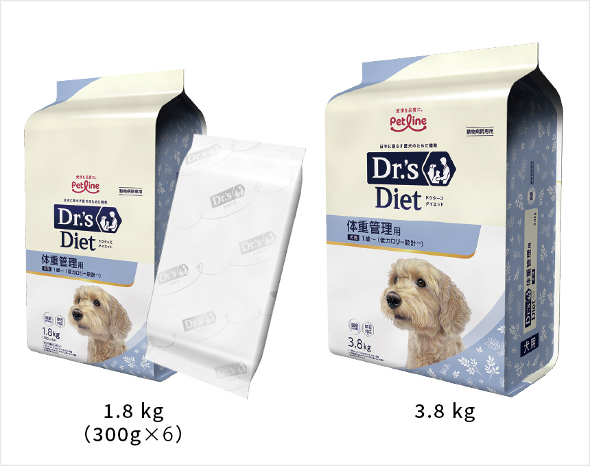 ドクターズダイエット 体重管理 肥満犬用 1.8kg 5袋 - ペットフード